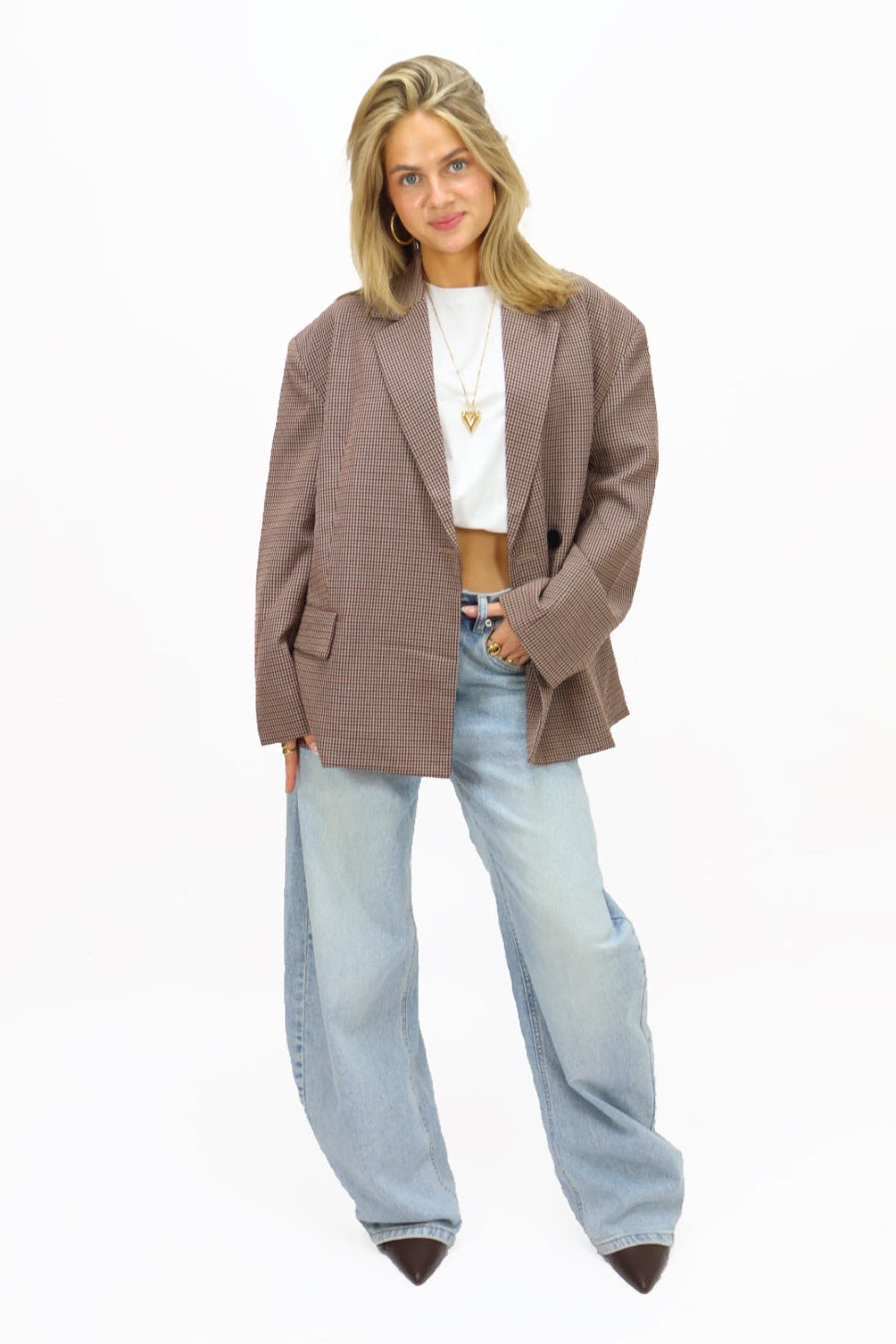 Nena blazer plaid - Bordeaux
