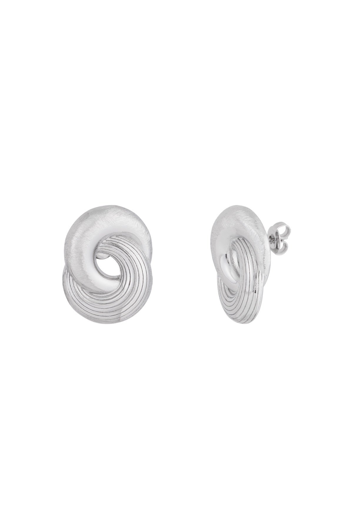Infinty twist oorbellen- Silver