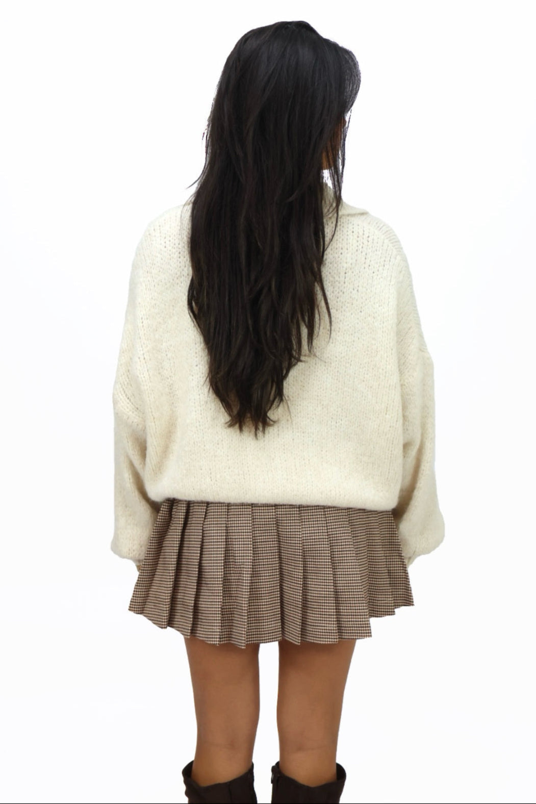 Cozy button knit - Creme