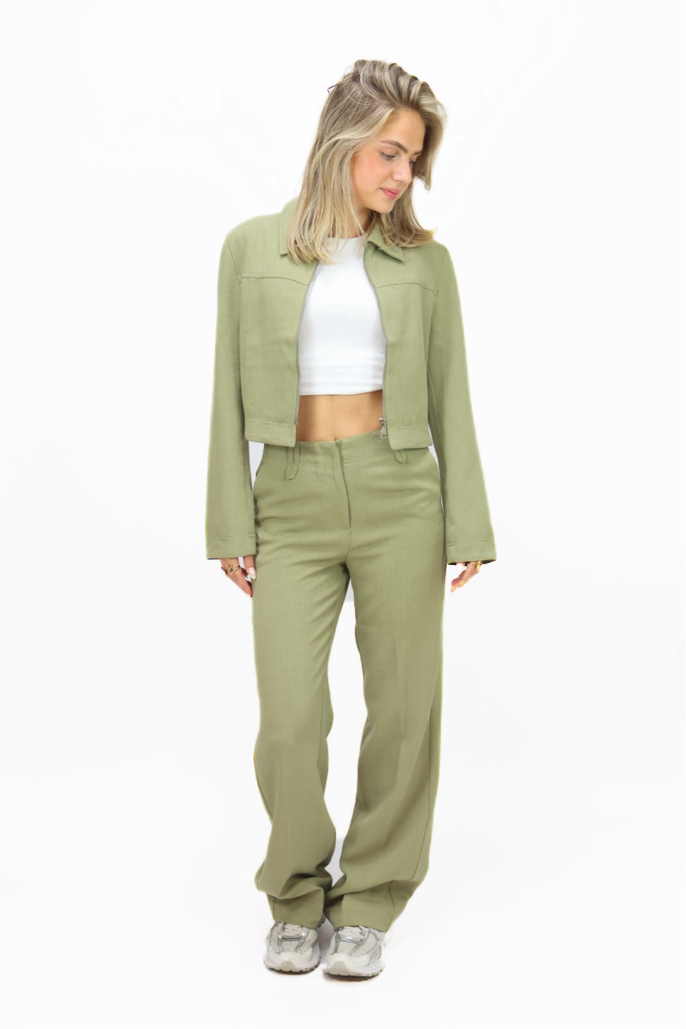 Rhea Pantalon - Sage Green