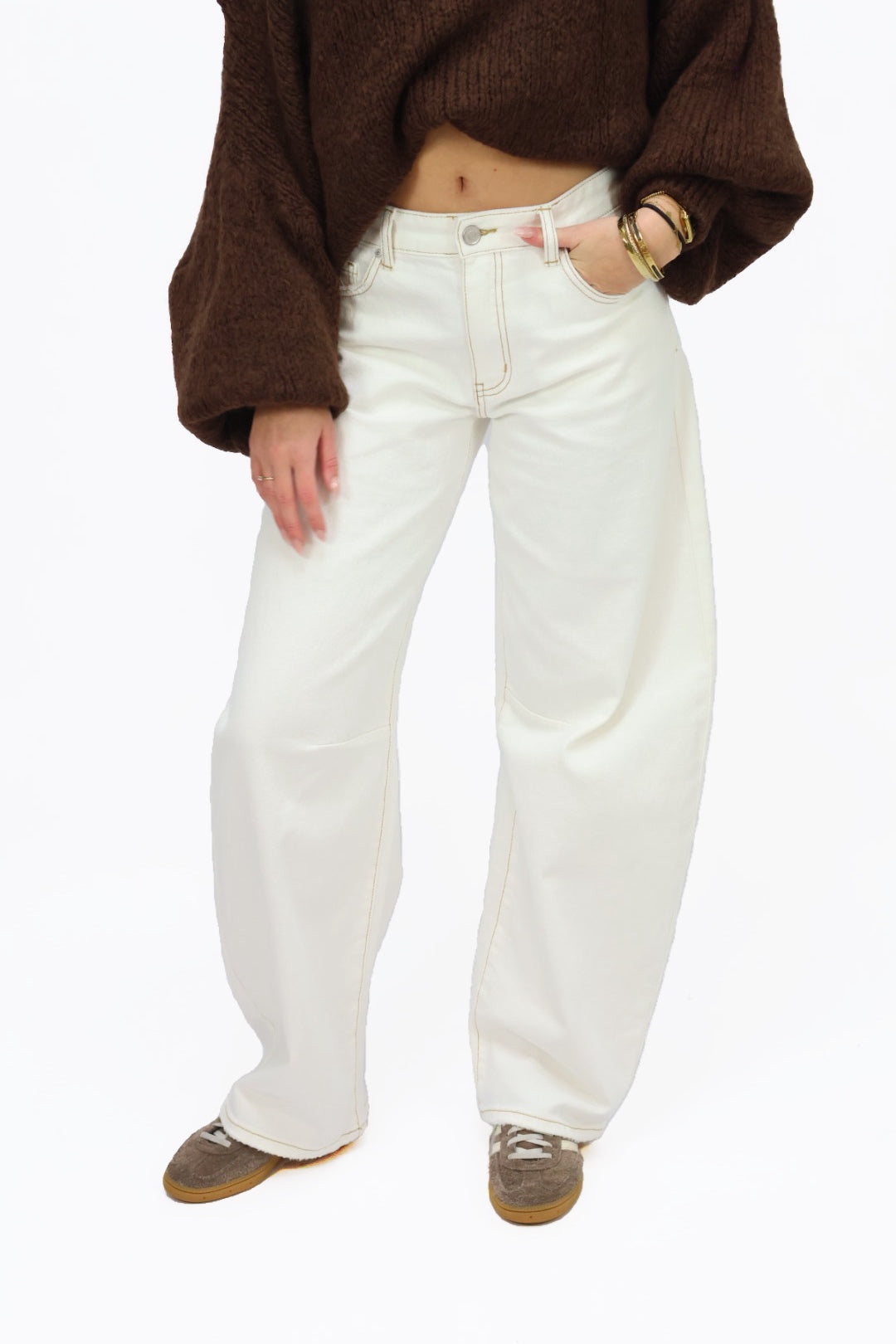 Macy balloon jeans - Creme
