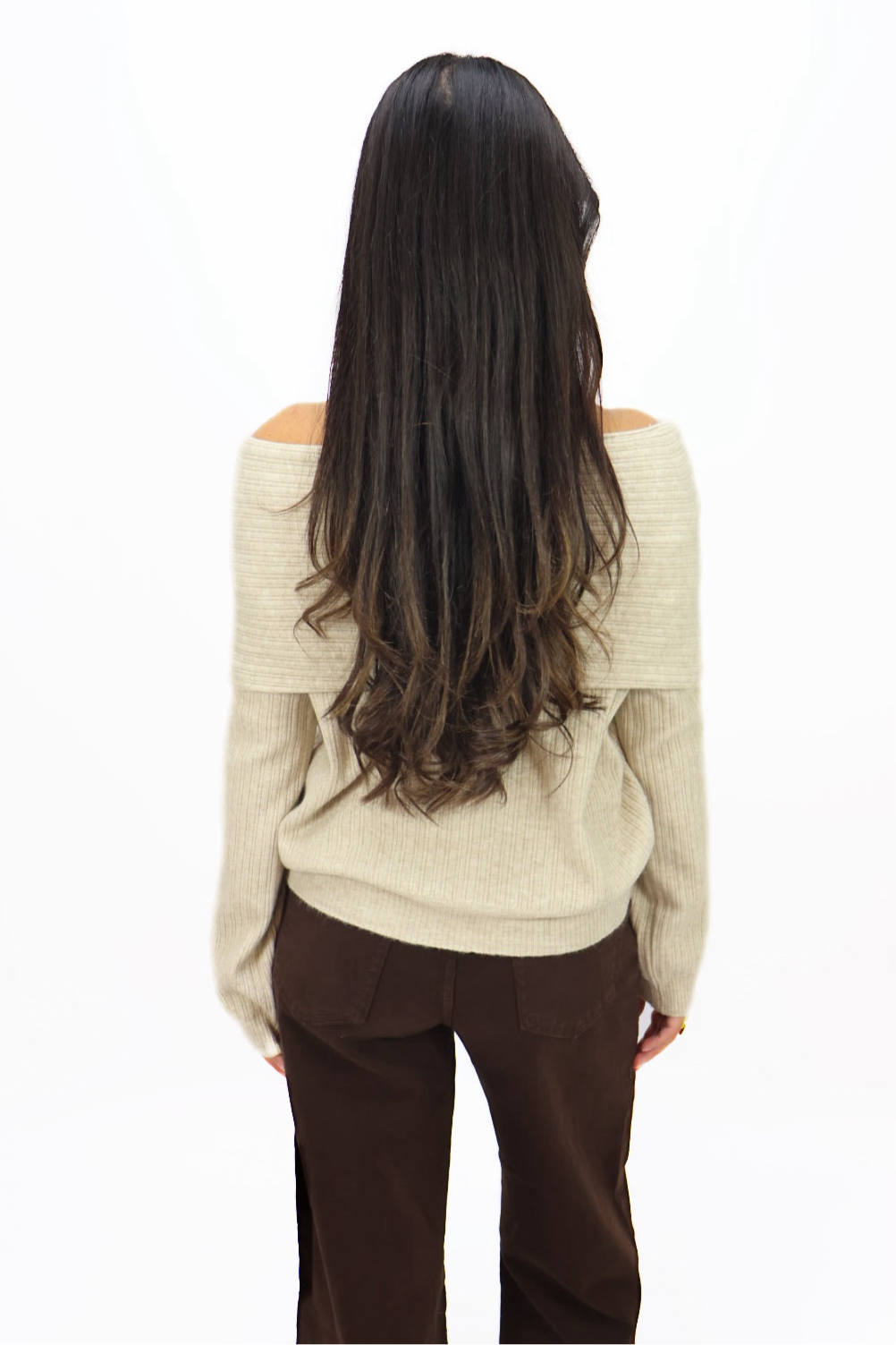Kiki Off Shoulder Knit - Beige