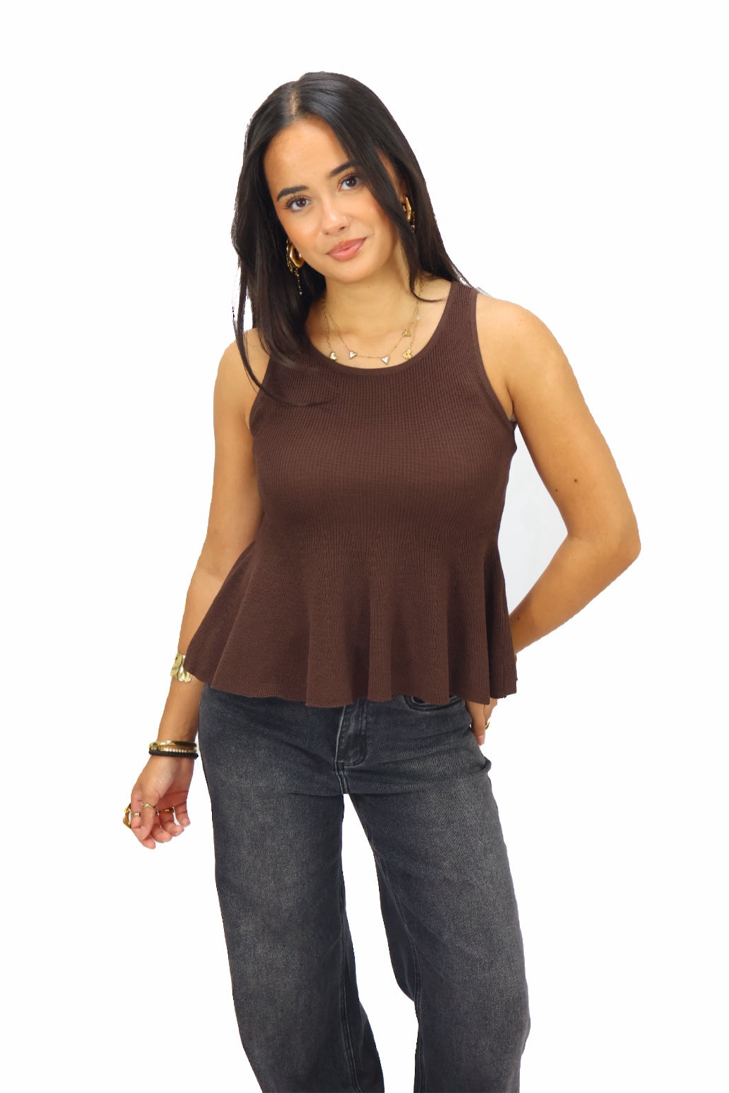 Benthe Top - Brown