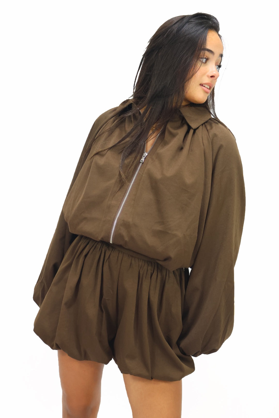 Ambika Balloon Skort - Brown