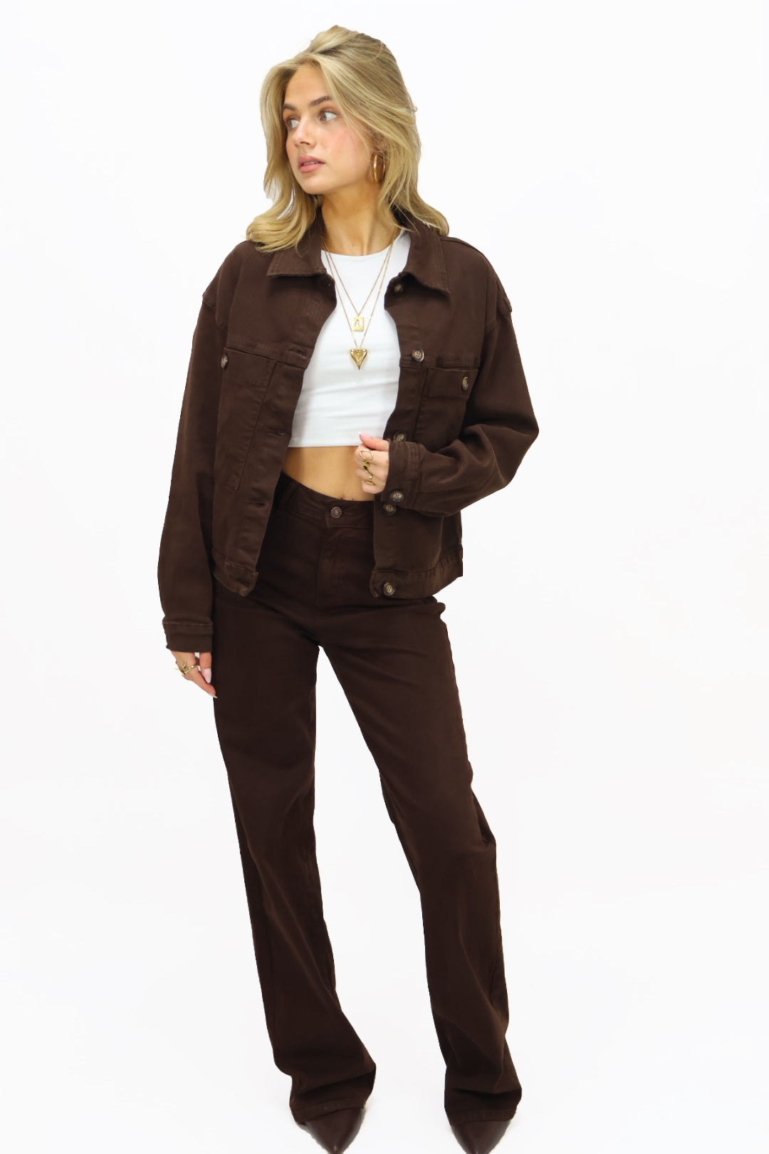 Jacky denim jacket - Brown