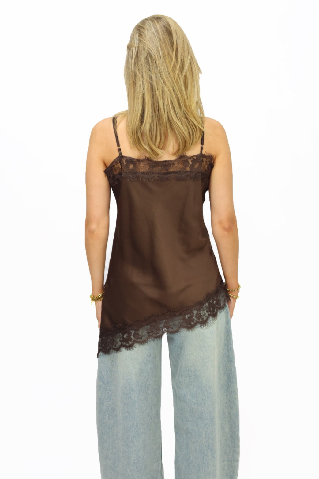 Satin top - Brown