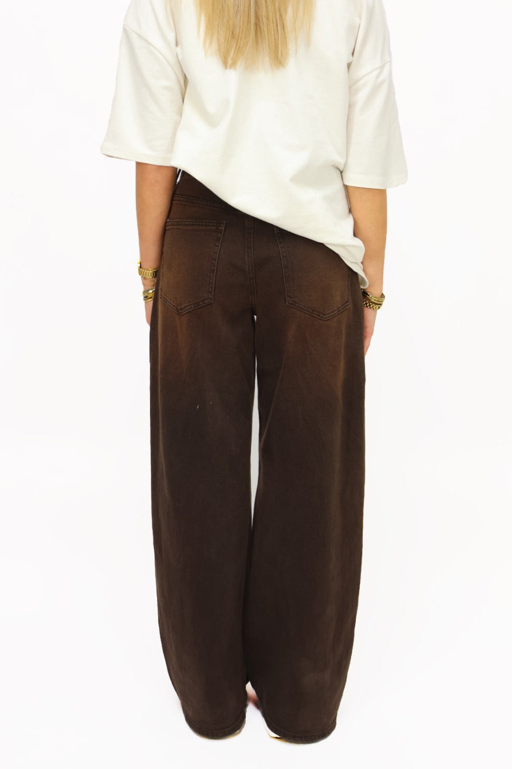 Juno wide leg jeans - Brown