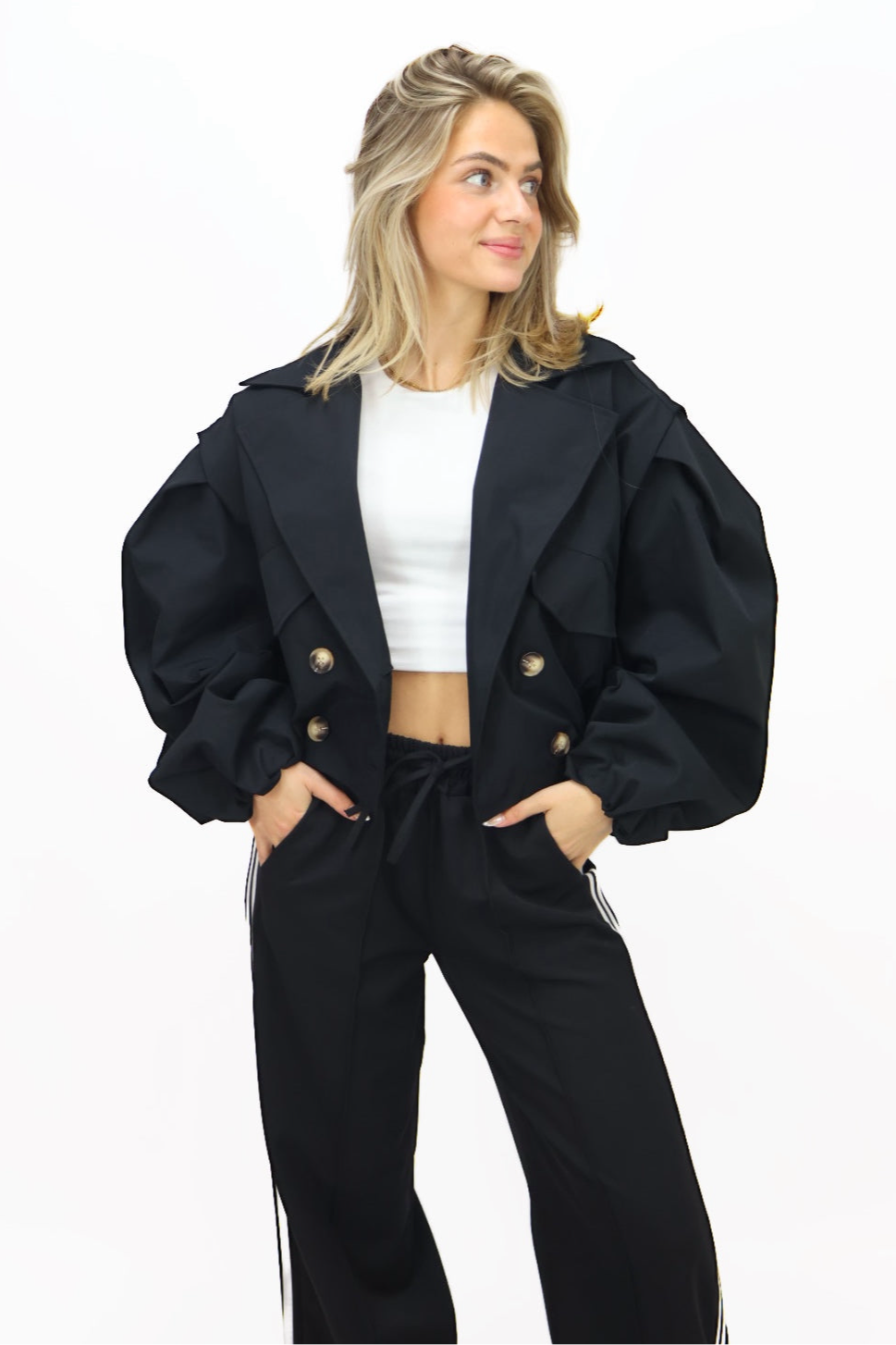 Balloon Trenchcoat - Black