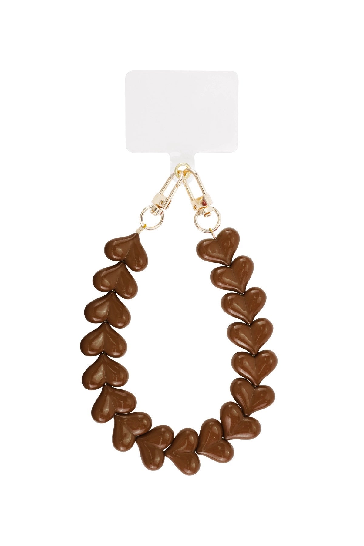 Hartjes telefoonkoord - Deep brown