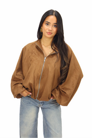 Maud Suede Look Jacket - Camel | Ambika
