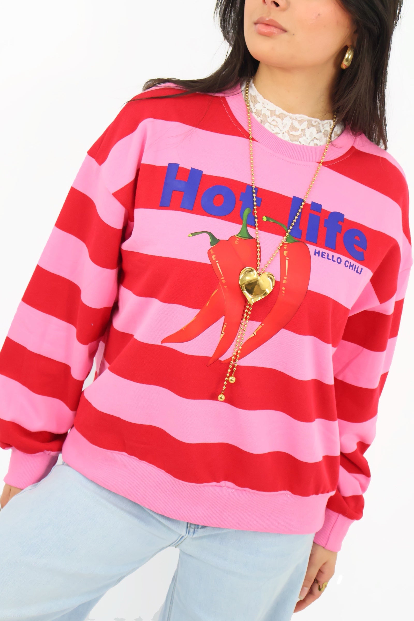 Long heart necklace