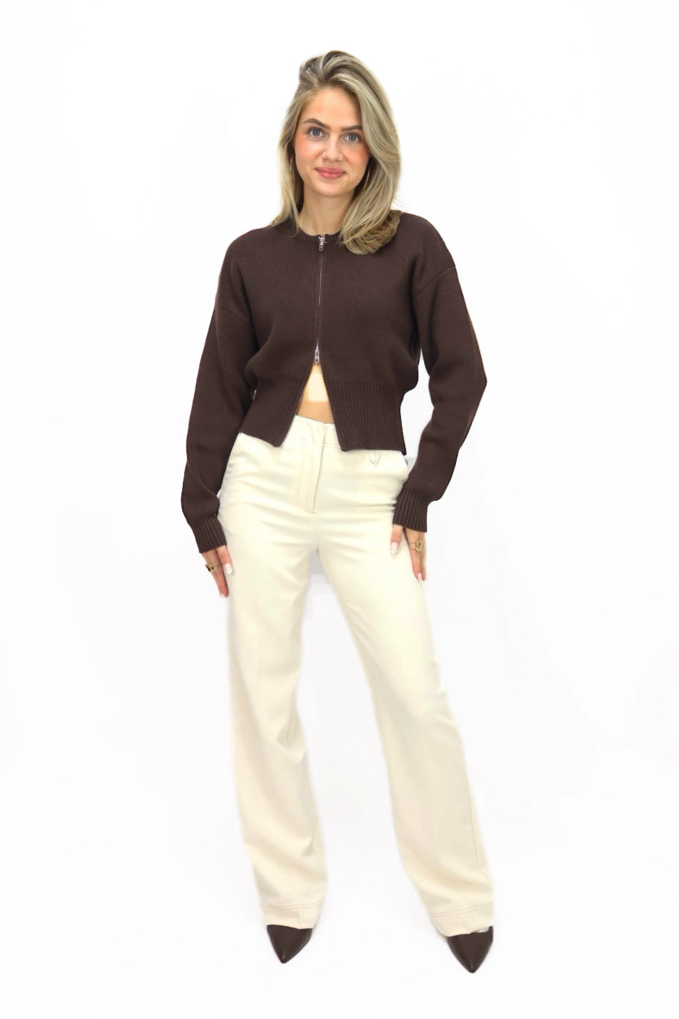 Rhea Pantalon - Creme