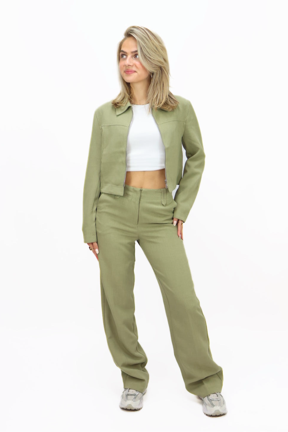Rhea Pantalon - Sage Green