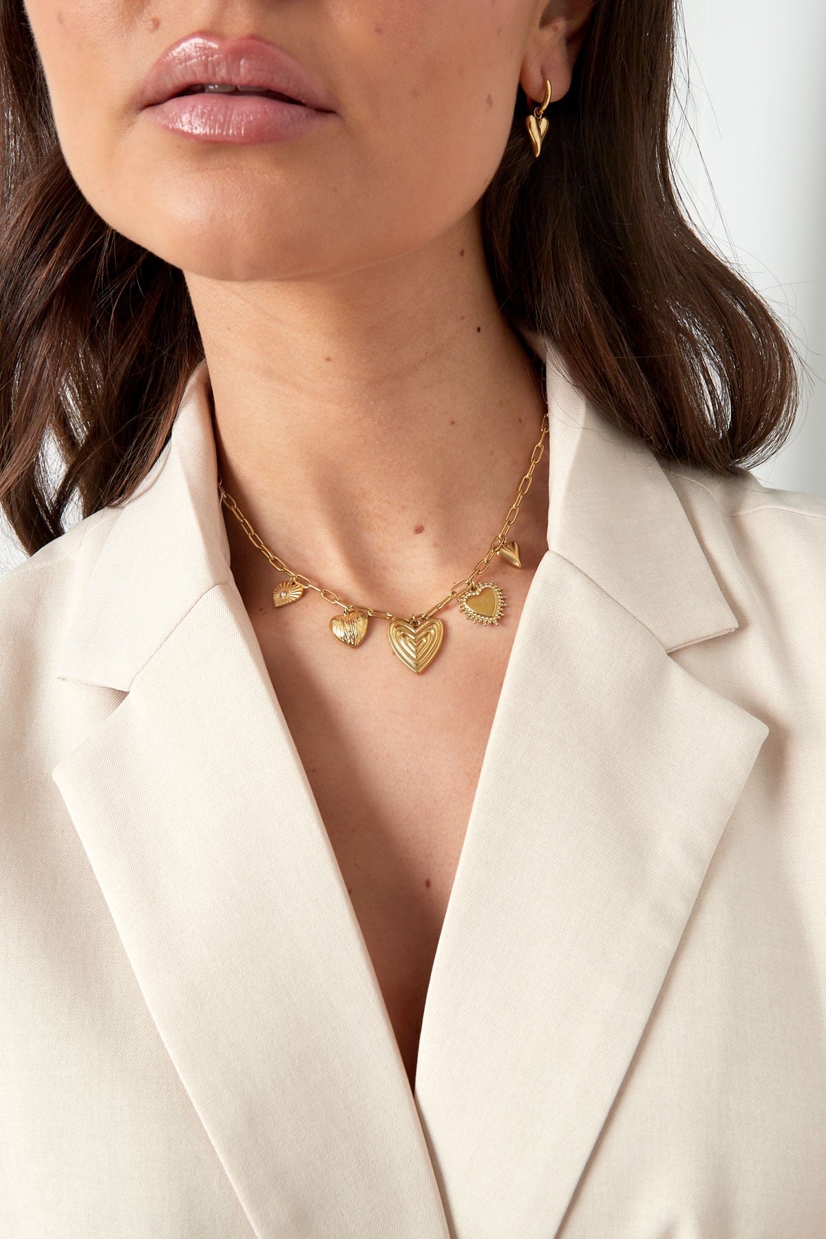 Hearts Charm Necklace