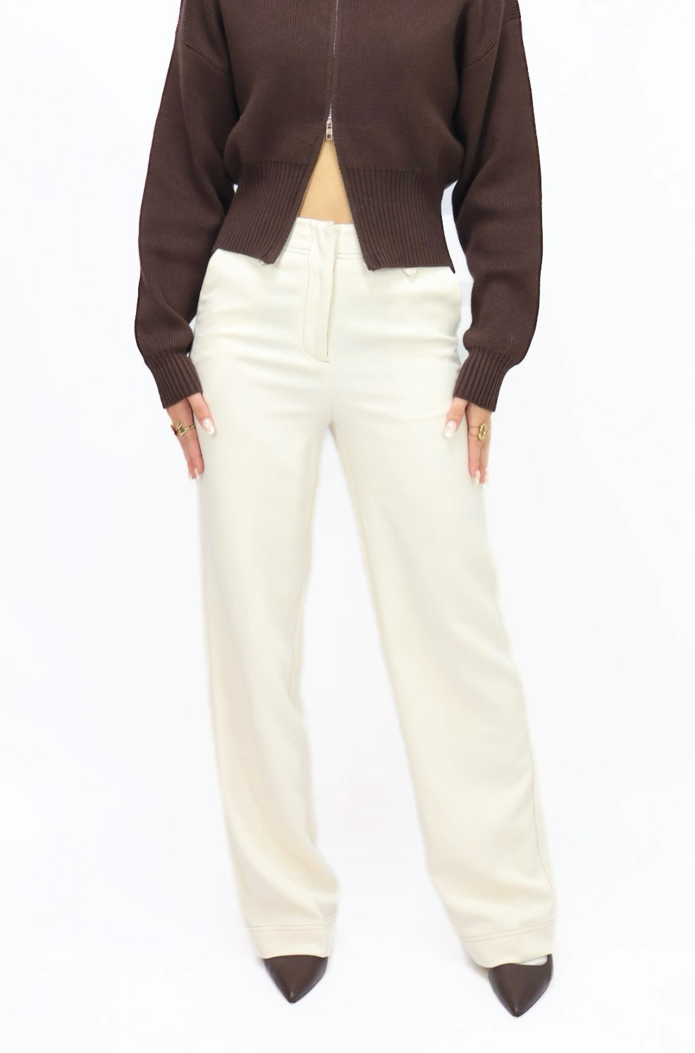 Rhea Pantalon - Creme