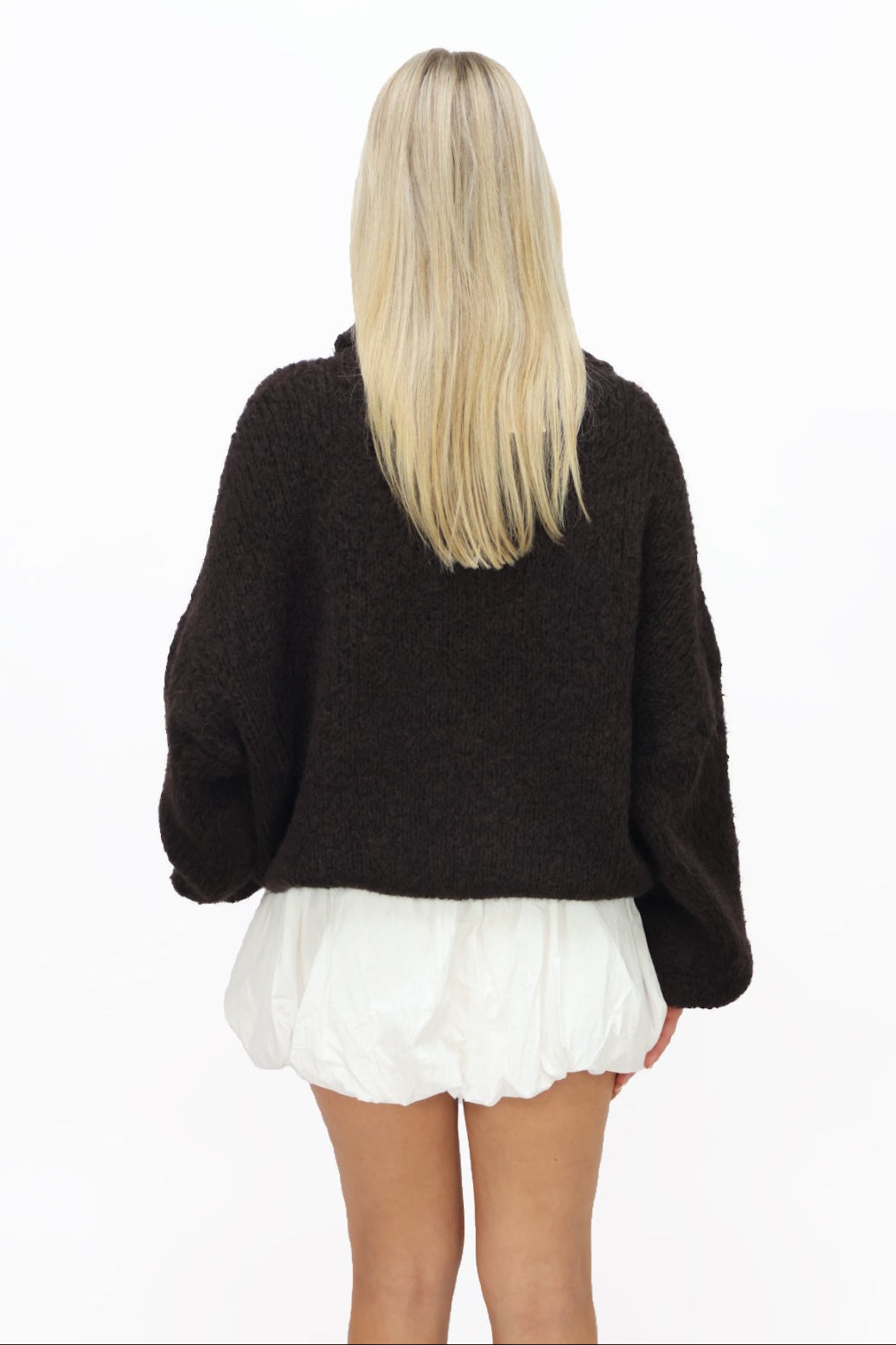 Cozy button knit - Brown