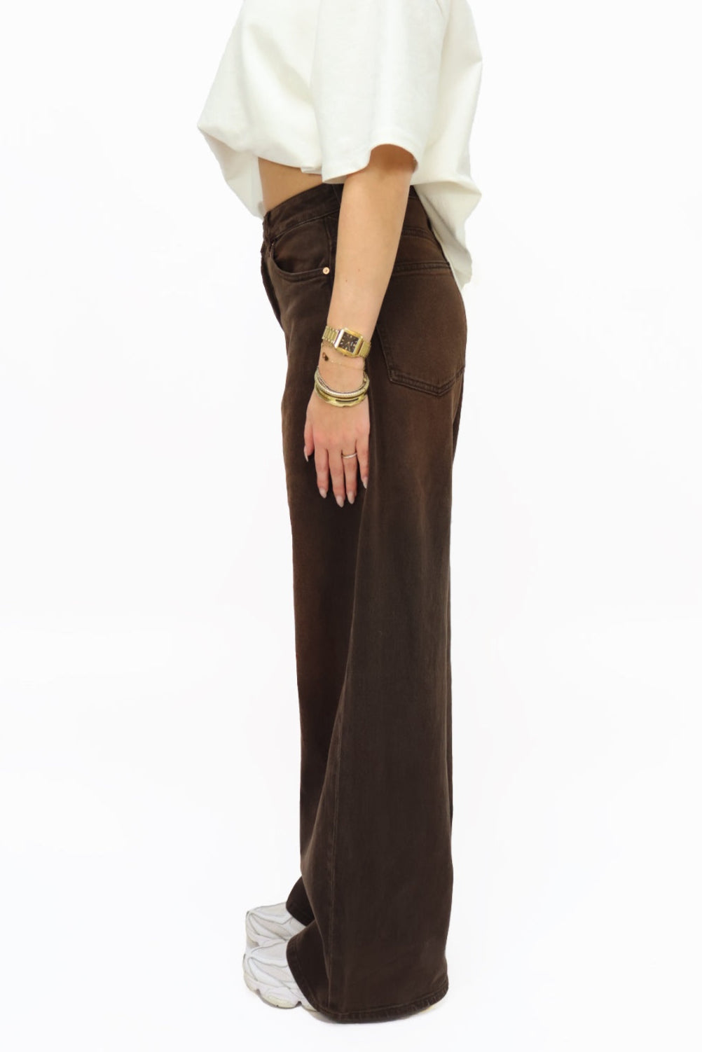Juno wide leg jeans - Brown