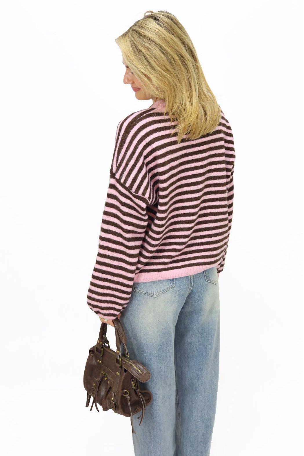 Liv sweater - Brown/Pink