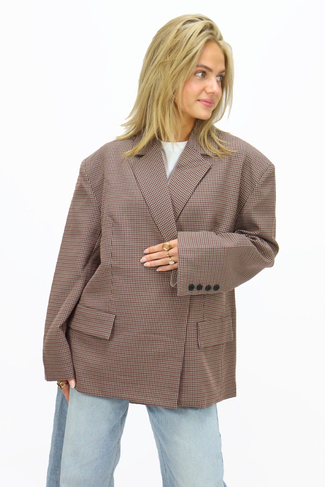 Nena blazer plaid - Bordeaux