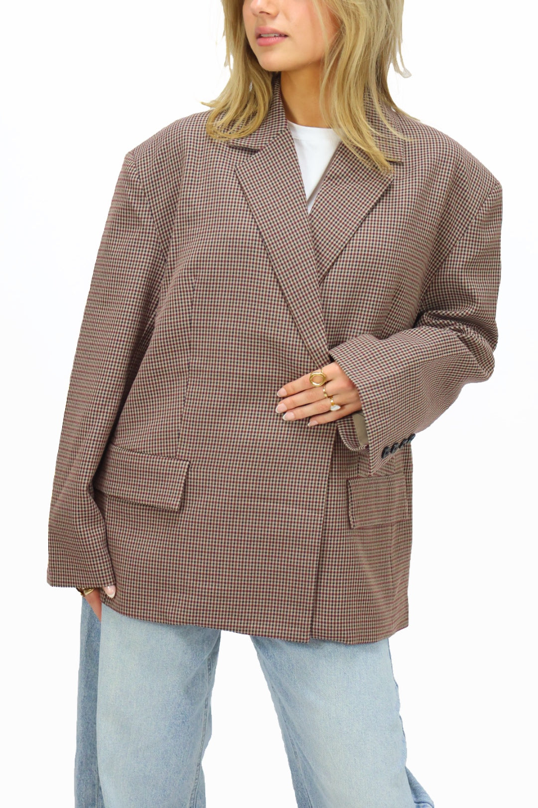 Nena blazer plaid - Bordeaux