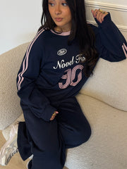 90 sweater - Navy/Pink