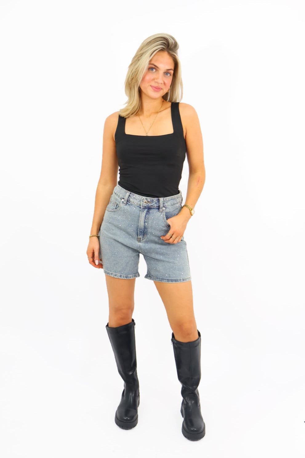 Rhinestone Short | A3007