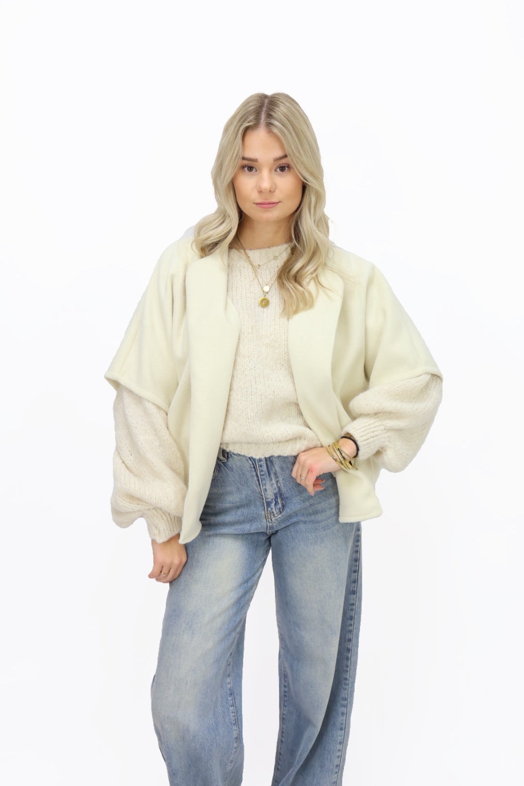 Flora cape Jacket - Creme