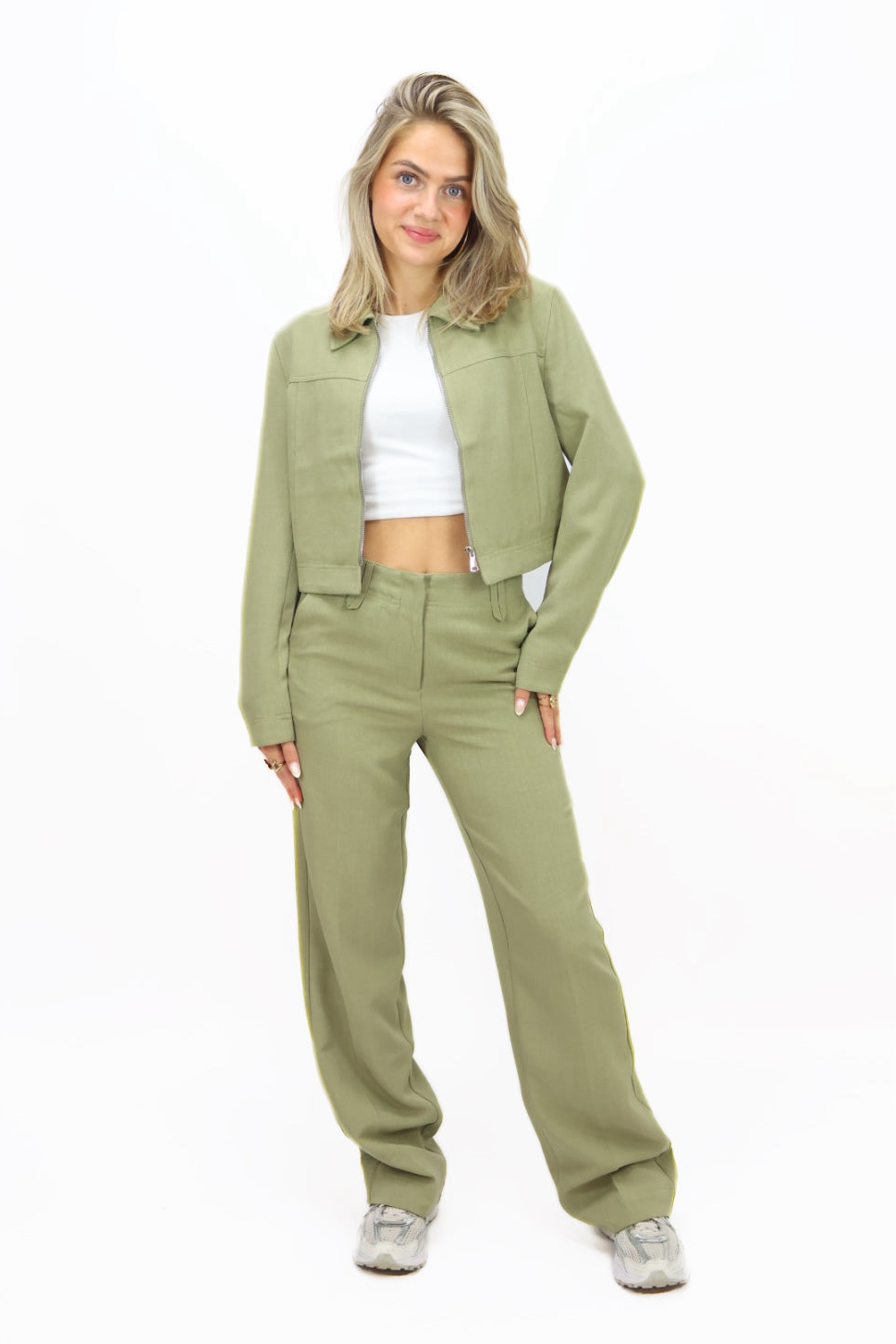 Rhea Pantalon - Sage Green