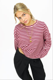 Jade longsleeve - Bordeaux/Pink