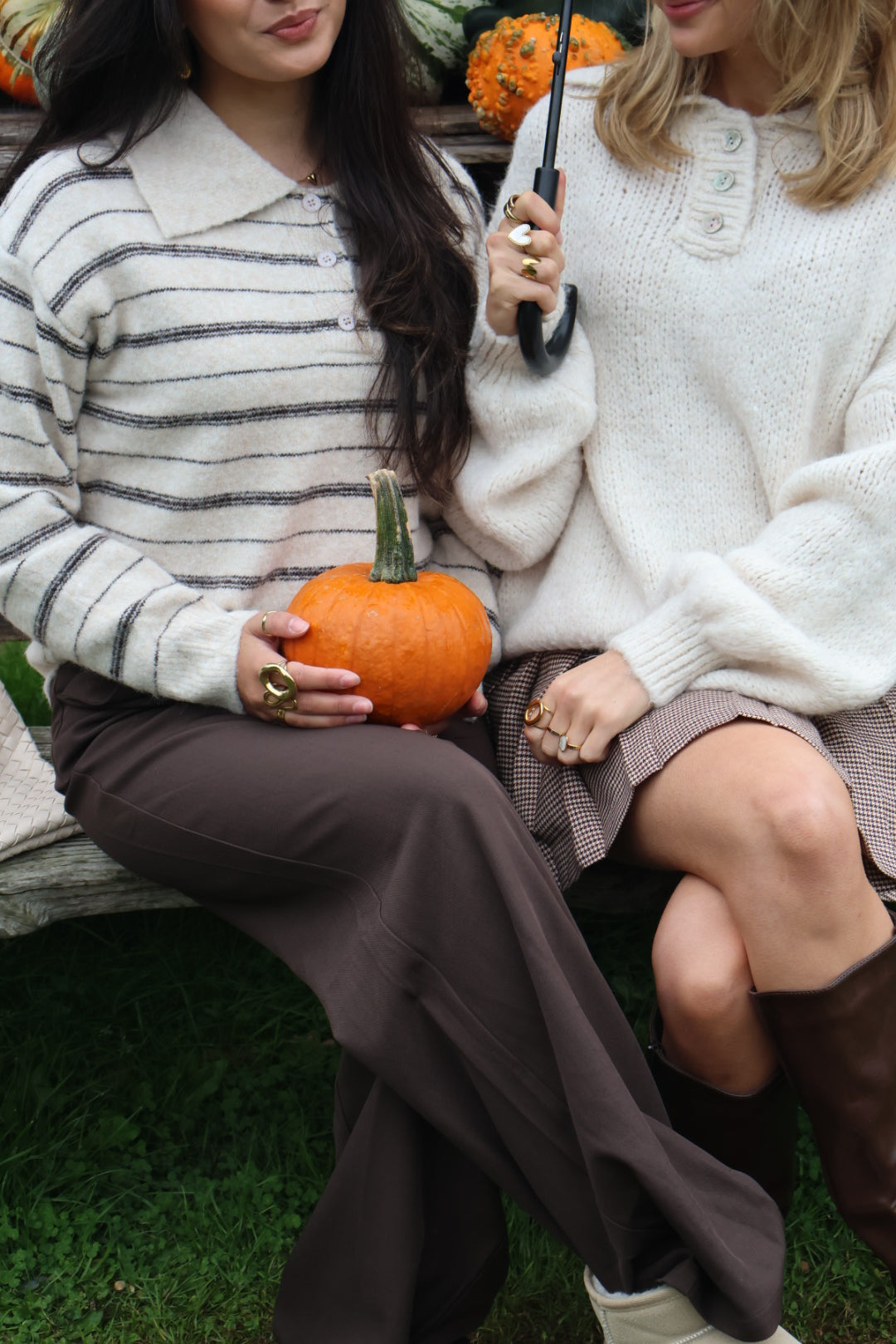 Cozy button knit - Creme