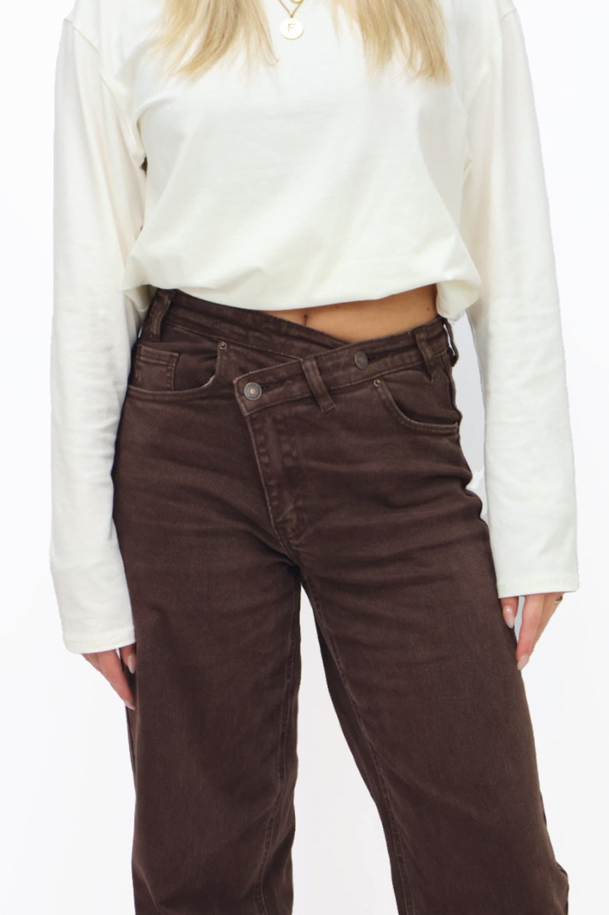Floor Double Button Jeans | T6049-2