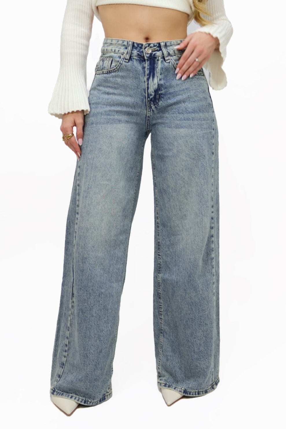 Bella wide leg jeans  - Blue