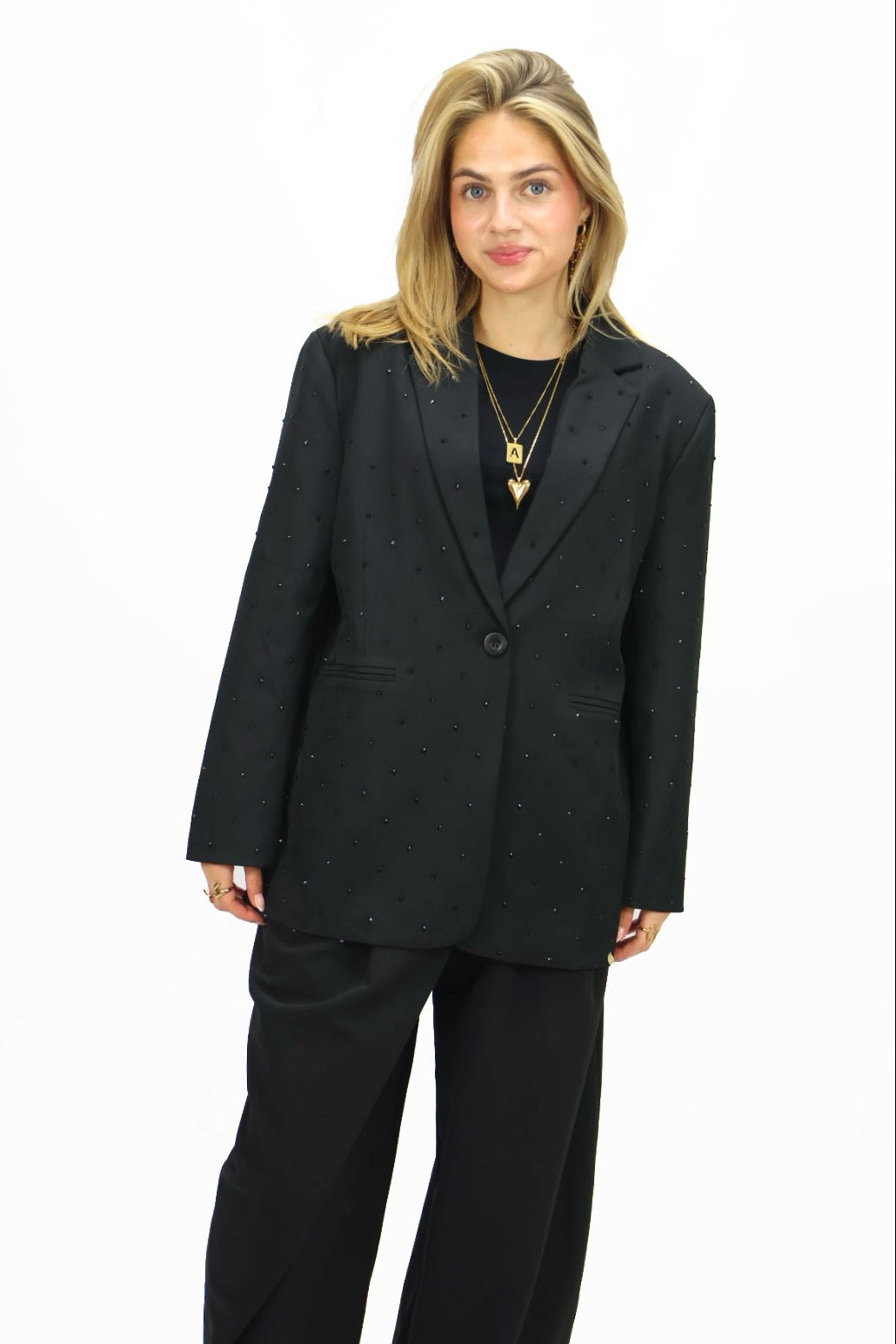 Ambika rhinestones blazer - Black