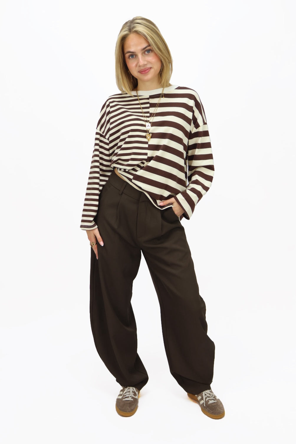 Bailey balloon pantalon - Brown