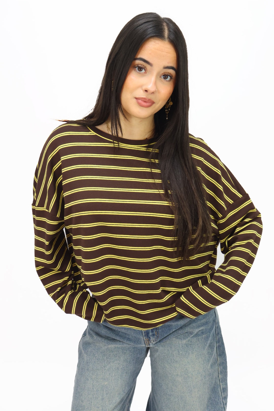 Jade longsleeve - Brown/yellow