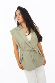 Polly blazer mouwloos - Khaki