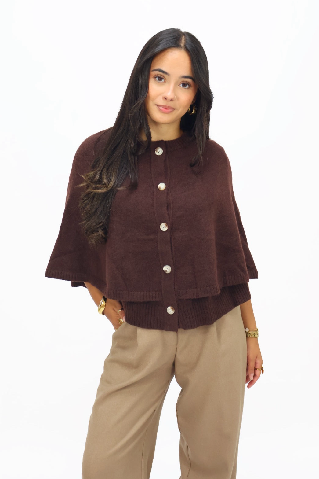 Pleun Knit Cardigan - Brown