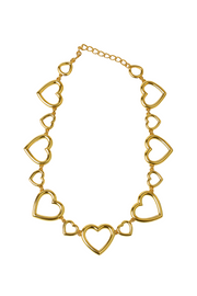 Open hart ketting - Goud