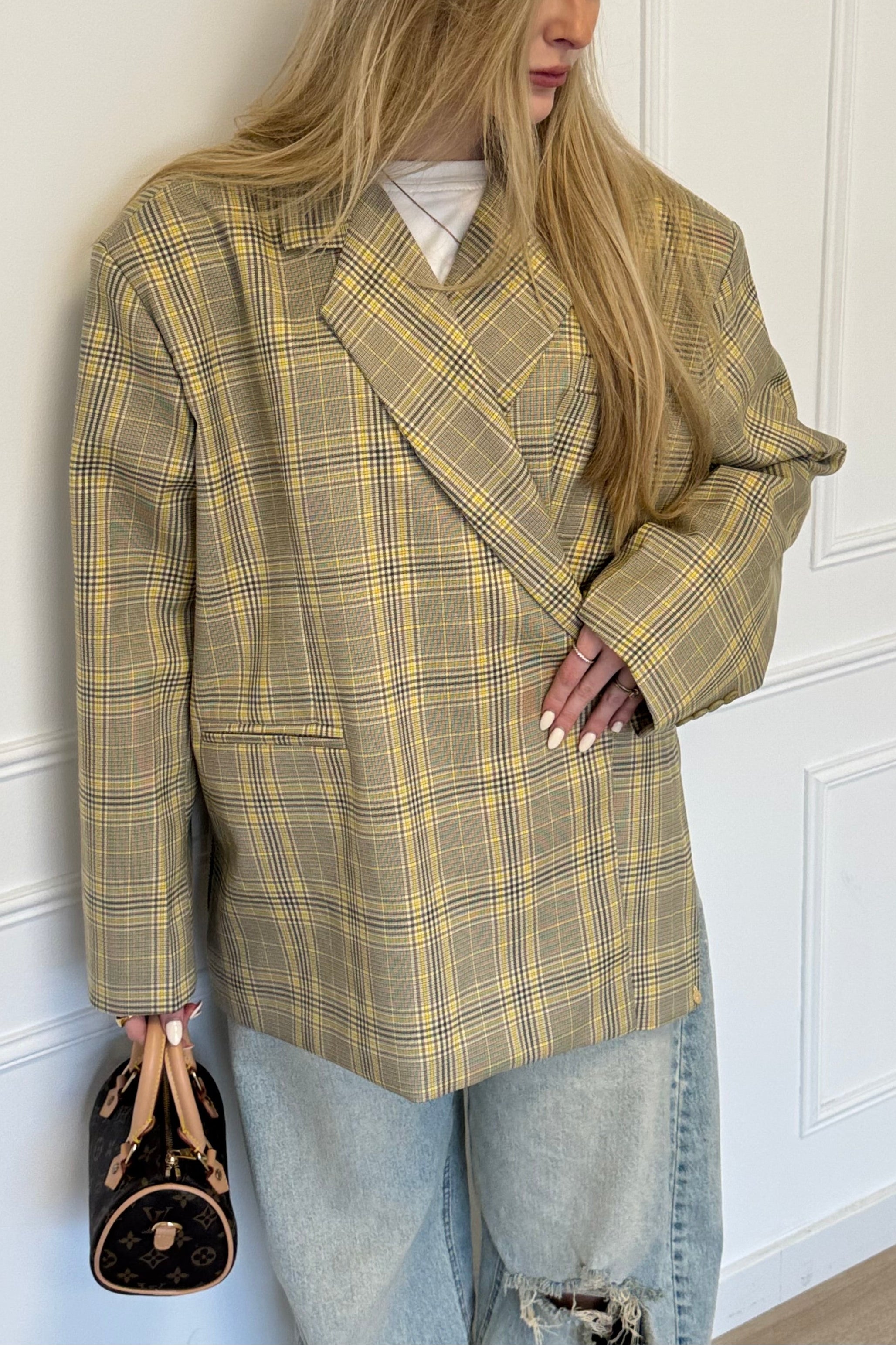 Lorelai blazer Plaid - Yellow