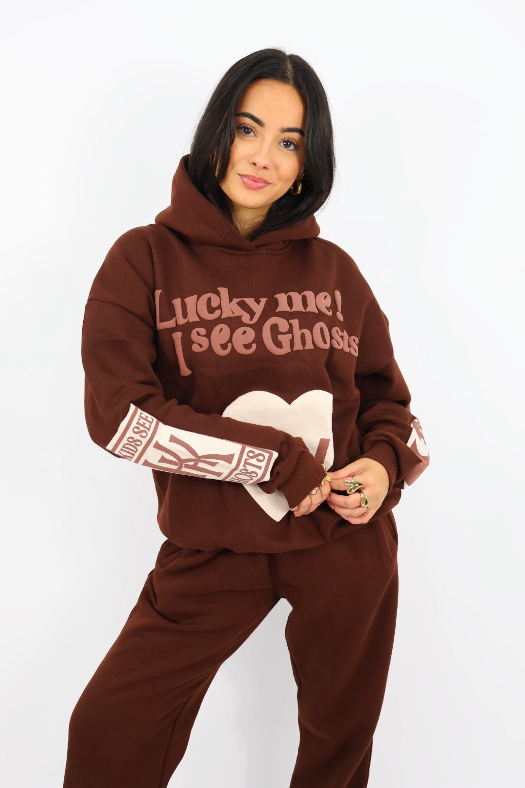 Lucky Me Hoodie - Chocolate Brown