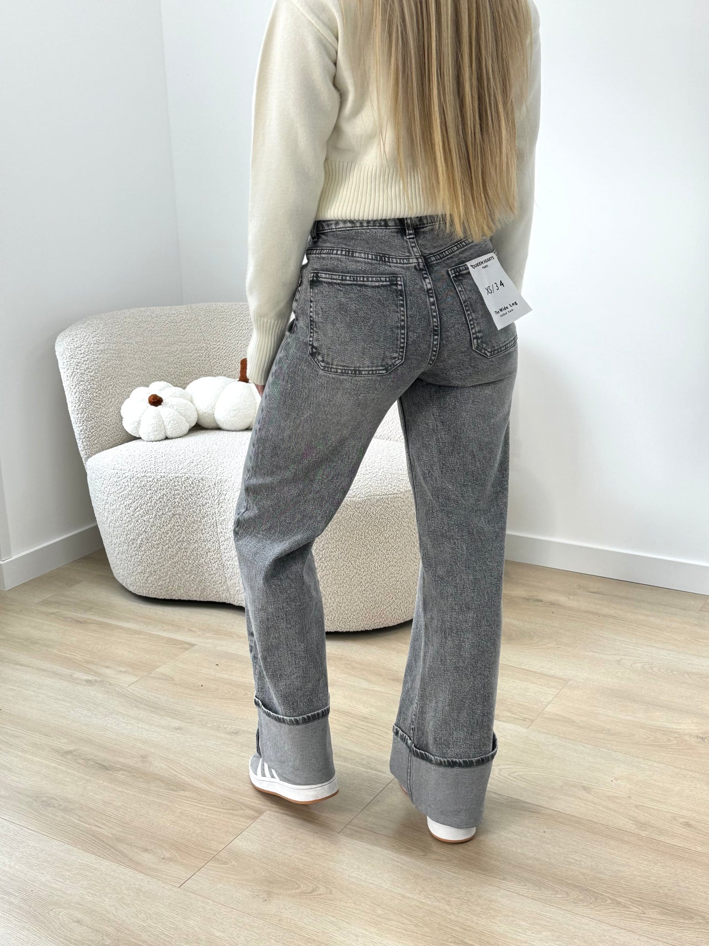 Folded Jeans - Grey W3629-3