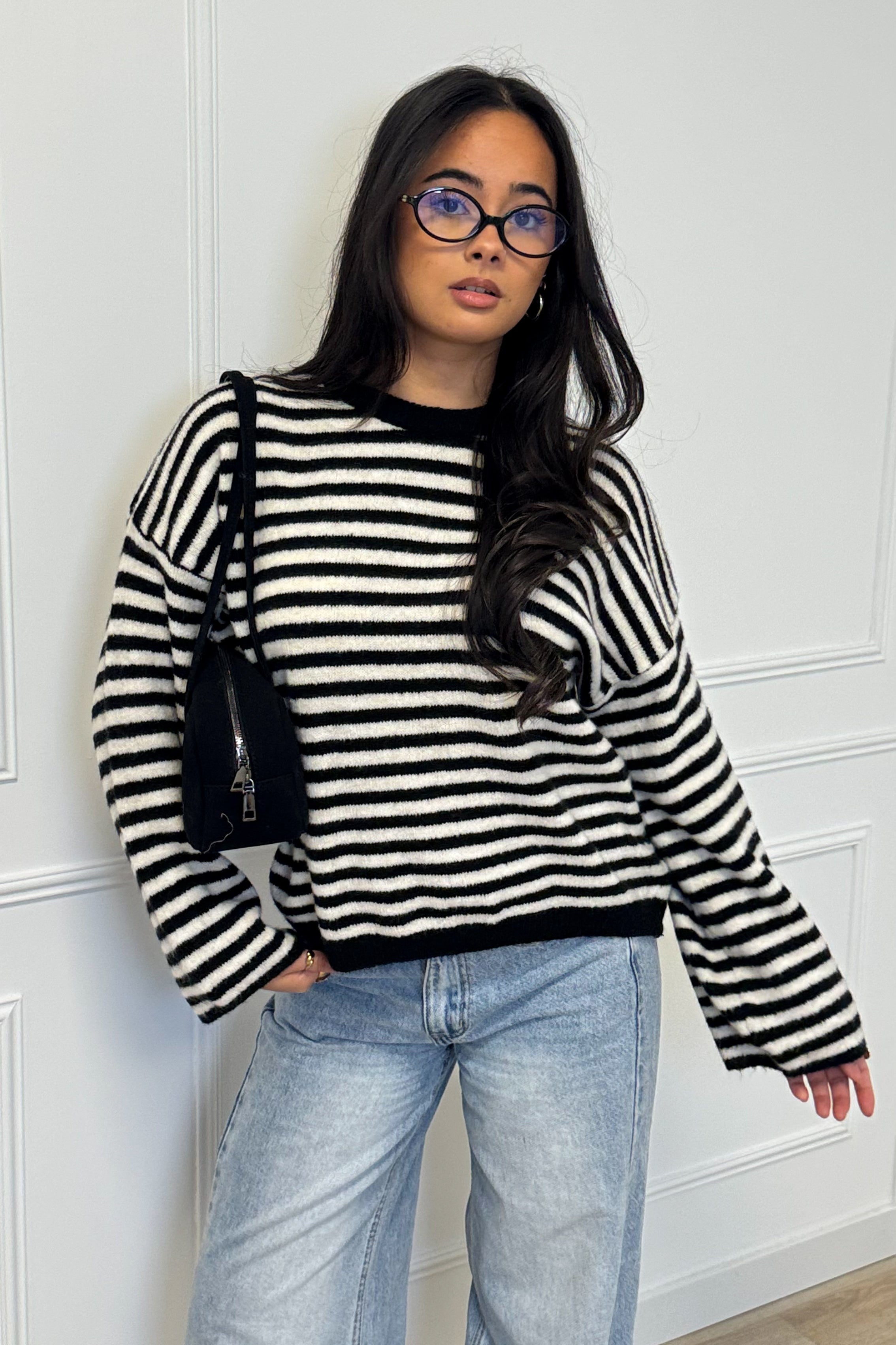 Liv sweater - Black/White