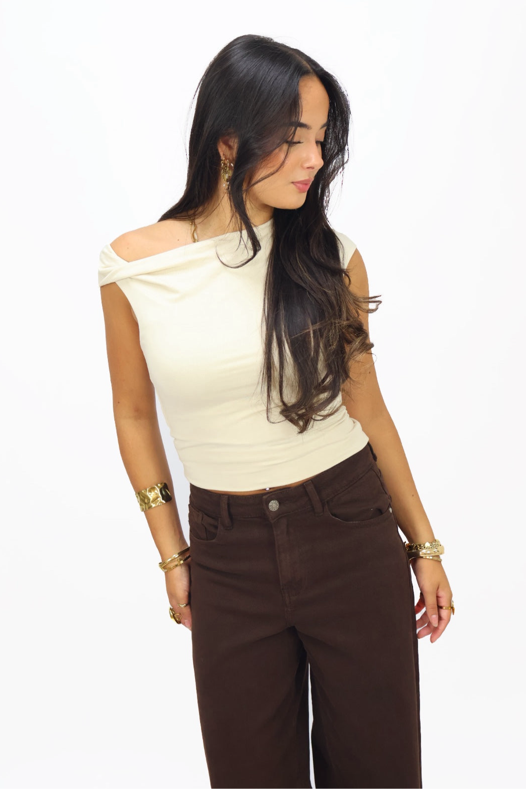 Dotty Top - Beige