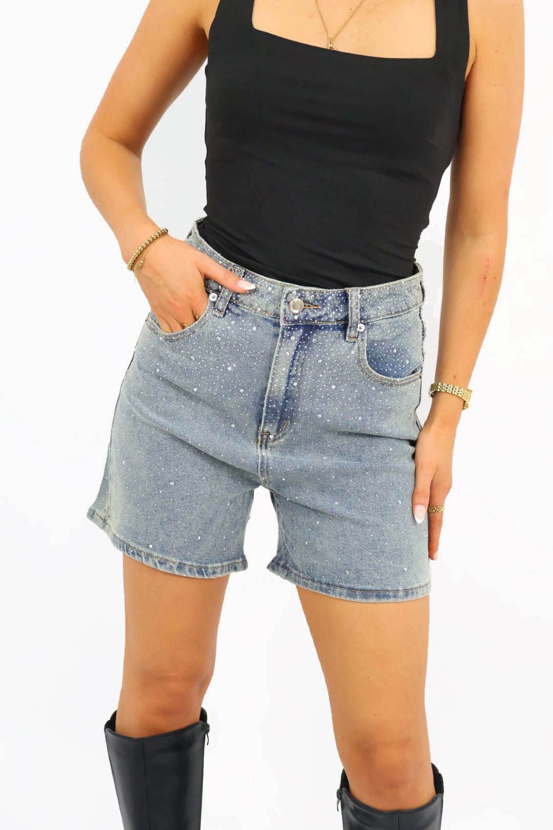 Rhinestone Short | A3007