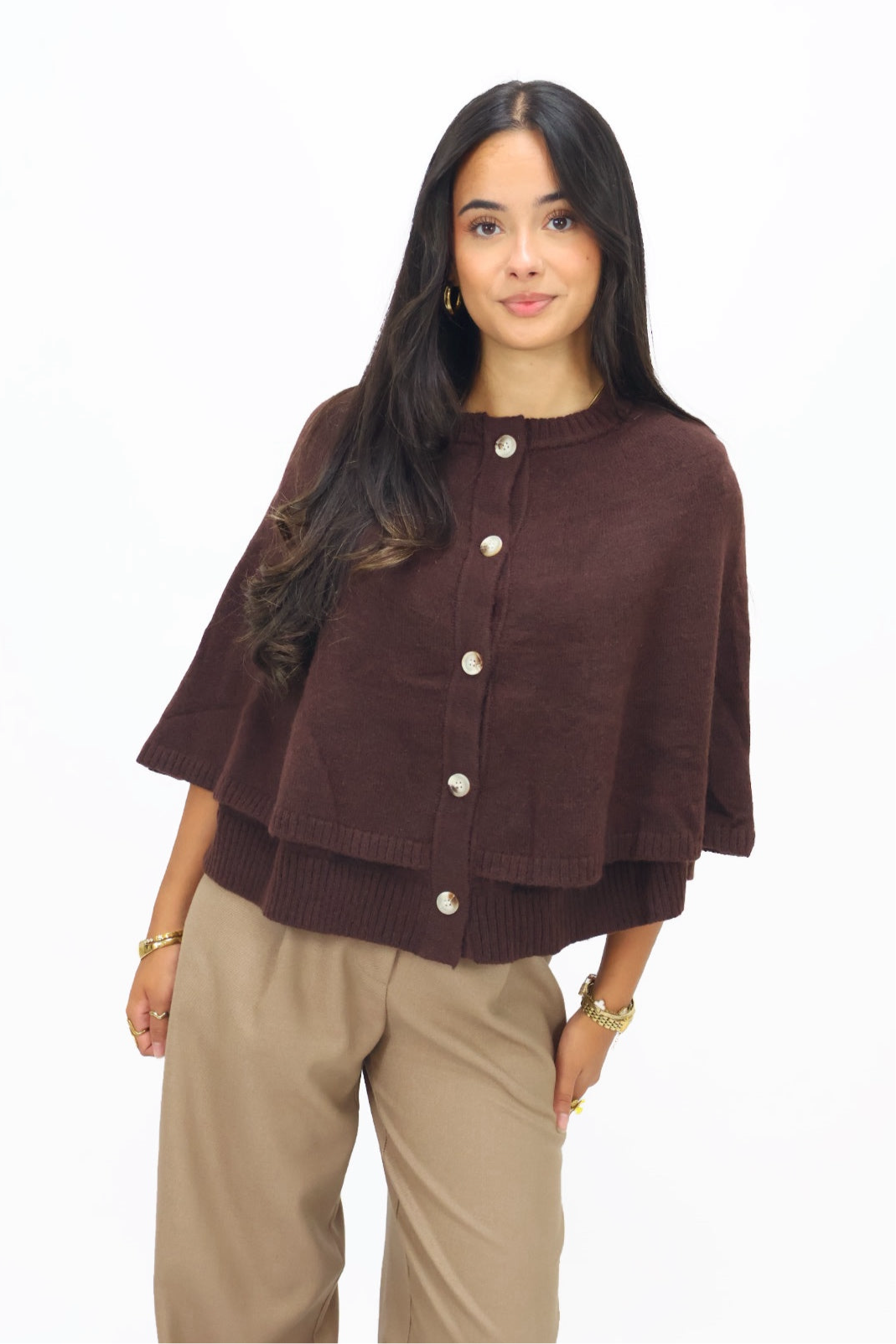 Pleun Knit Cardigan - Brown