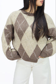 Get comfy knit ruitjes - Taupe