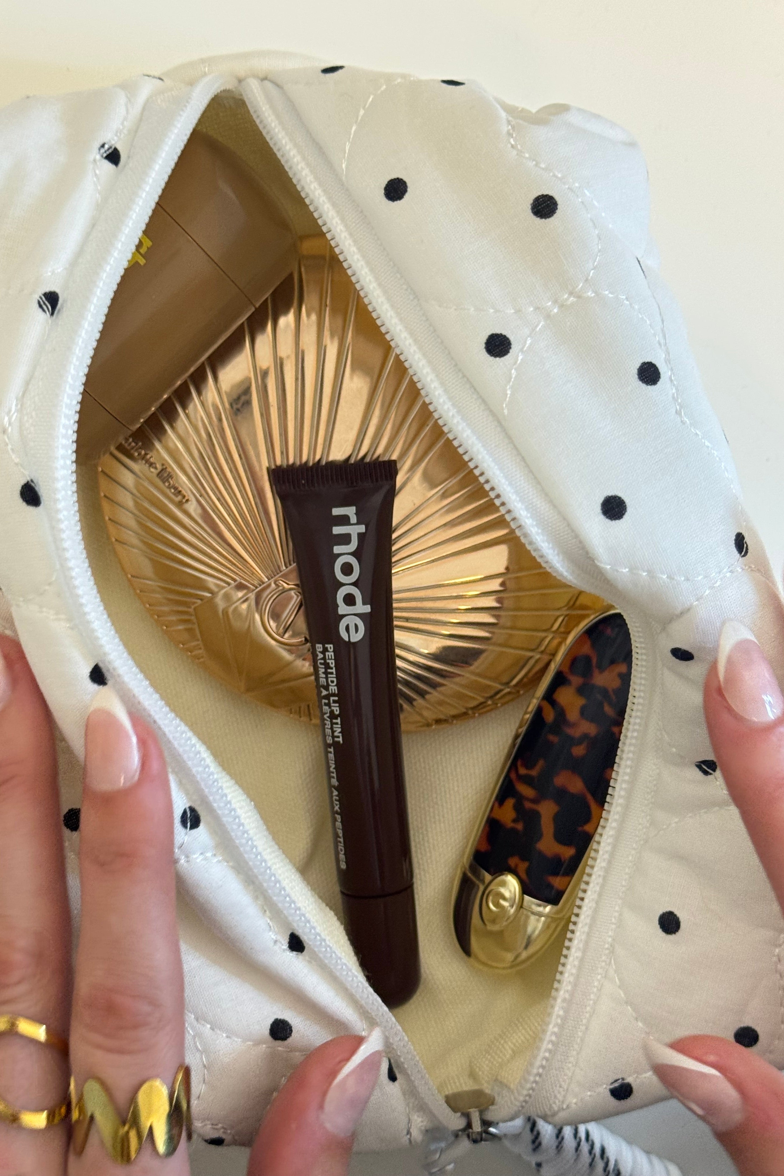 Polka dot make-up tas