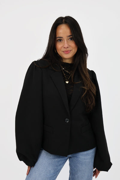 Puff Blazer Lisa Lange mouw - Black