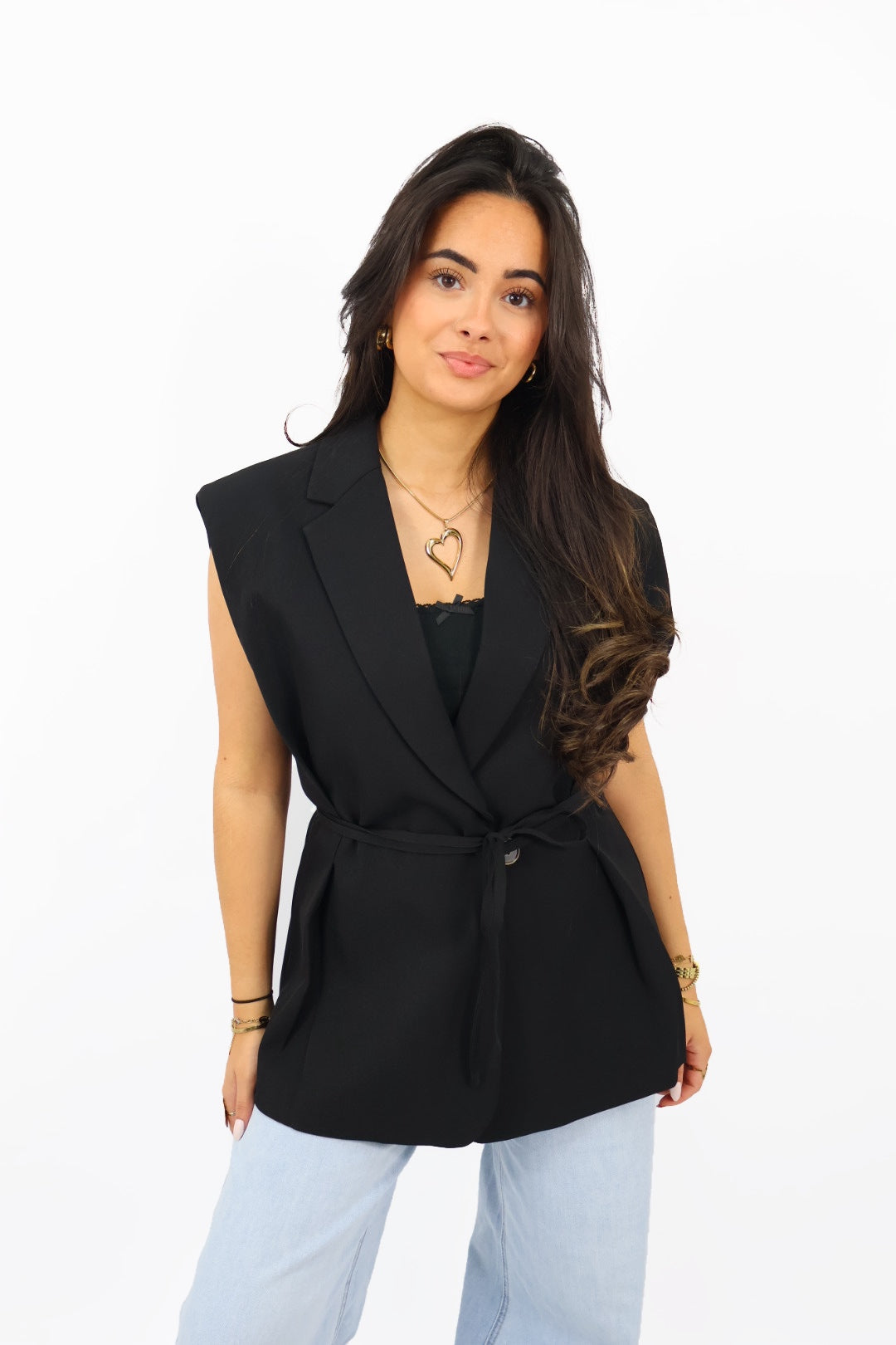 Polly blazer mouwloos - Black