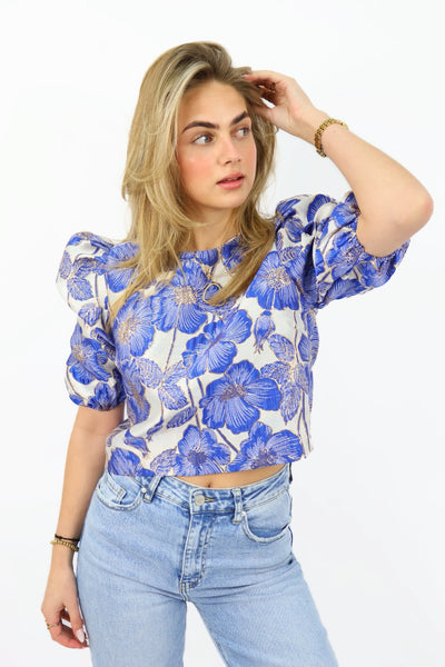 Flower Top - Blue